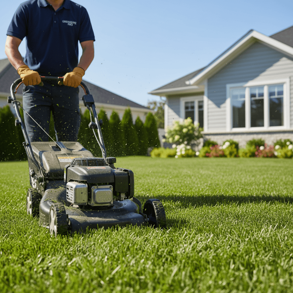 Professional lawn mowing service in Calgary